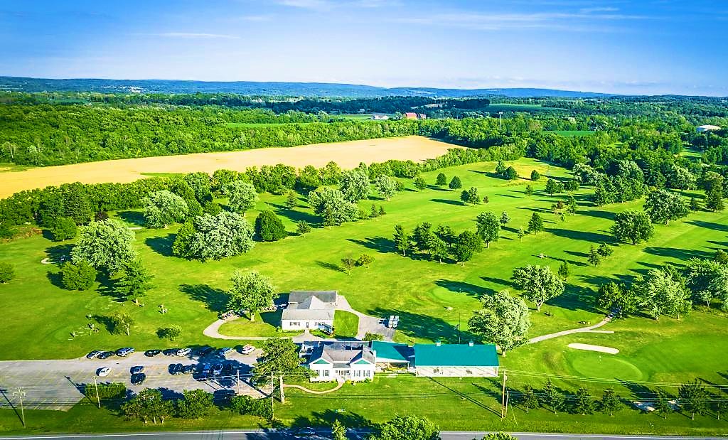 Aerial Golf Course Views Livingston Country Club Geneseo, NY