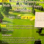 2025 Stub Webb Member Guest Invitational Sign Up Board
